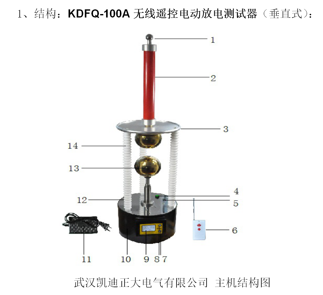 KDFQ-100A无线遥控电动放电测试器